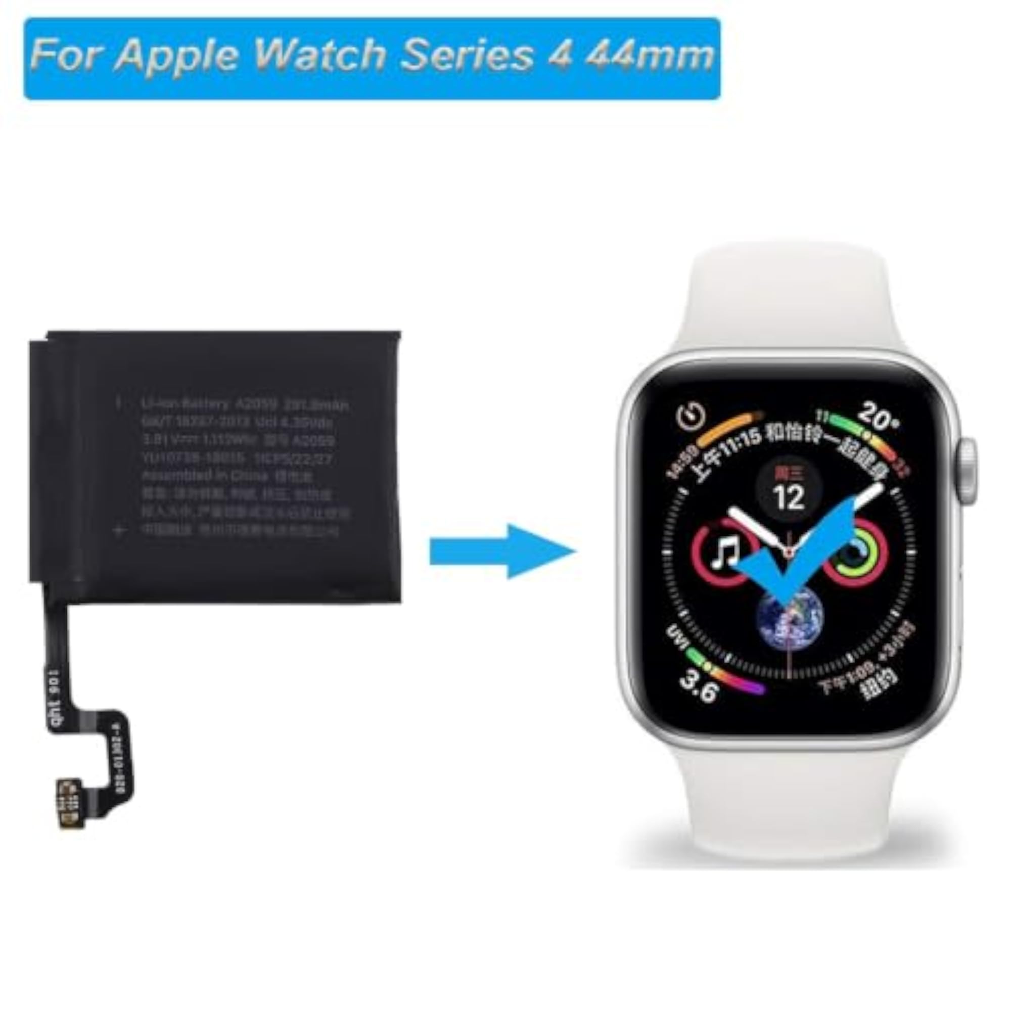 Replacement Battery A2059 for SmartWatch Series 4